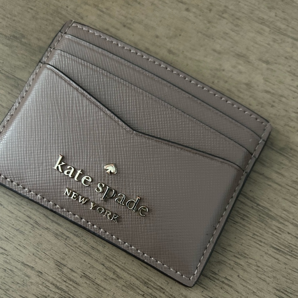 Kate Spade Taupe Card Holder